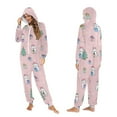 thumbnail image 7 of 1 Piece Adult Onesie Pajamas Cozy & Loose-Fit Sleepsuit Loungewear with Pockets Cat Holding Christmas Gifts X-Small, 7 of 7