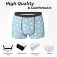 thumbnail image 2 of Men's Boxer Briefs, Cute Teeth Soft Comfy Mens Underwear Boxer Briefs Breathable With Widen Waist, 2 of 7