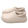thumbnail image 5 of Bovxnpu House Slippers for Women Casual Indoor/Outdoor Shoes, Unisex Slippers Couples' Thick-Soled Soft Waterproof Fleece-Lined Warm Closed-Toe And Closed-Heel Shoes Comfy Indoor House Shoes, 5 of 6