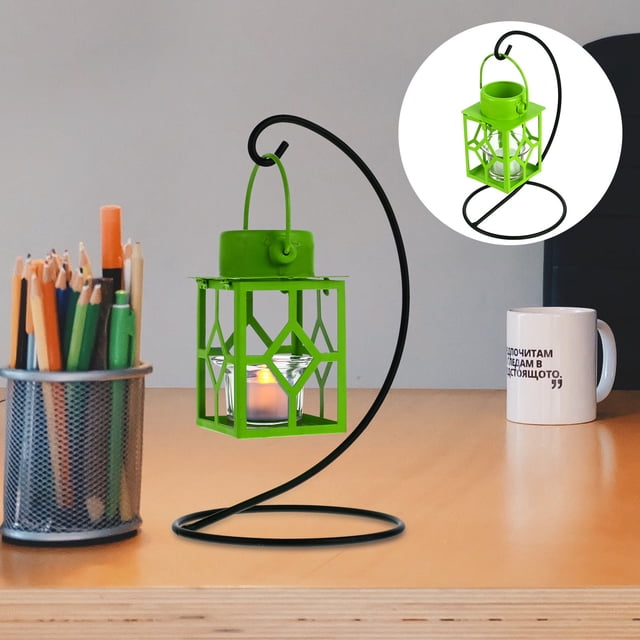 STRANDCHIC Rustic Lantern Decor Candlestick Holder Iron Hanging Decoration for Family 1Pack