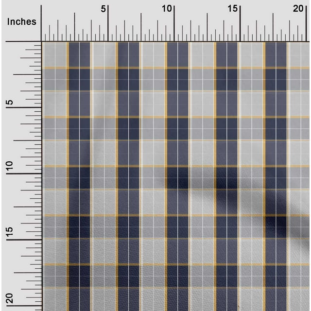 oneOone Viscose Chiffon Fabric Madras Check Printed Craft Fabric BTY 42 Inch Wide