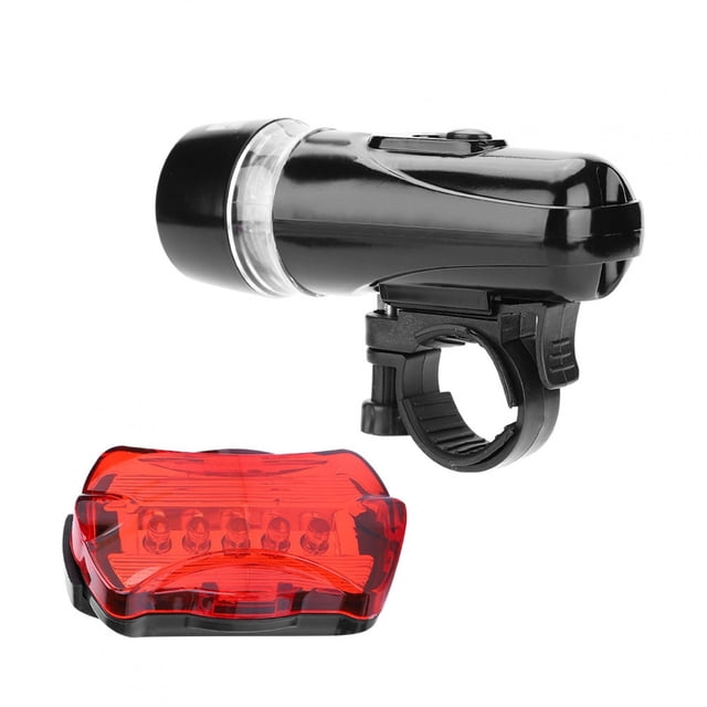 Bike Rear Light, Bike Front Light, Bike Front Rear Light Set ABS Plastic 5 LEDs for Night Riding Night Cycling Accessory Cycling Lovers Off-road Bicycles