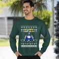 thumbnail image 3 of Christmas Sweatshirt, Happy Hanukkah Penguin Funny Holiday Sweatshirt, Witty Flightless Bird Menorah Sweatshirt, Unique Gift for Her & Him, 3 of 5