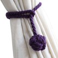 thumbnail image 1 of GHSDFBB Lot de 2 Attaches de Rideaux en Coton Naturel, Attaches de Rideaux Décoratifs Faits à la Main (Violet), 1 of 4