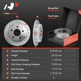 thumbnail image 2 of A-Premium Front and Rear Drilled and Slotted Disc Brake Rotors+Ceramic Pads Kit Compatible with Select Oldsmobile and Pontiac Models - Alero 1999-2004, Grand Am 1999-2005, 12-PC Set, 2 of 9