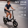 thumbnail image 4 of Bodywel Folding Electric Bike for Adults and Teens, 14" E Bike, 500W Motor Electric Bicycle, 36V 10Ah Battery, Mini Ebike for City Commuter, UL2849, 4 of 10