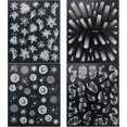 thumbnail image 2 of Snowflake ReliefPegatinas de uñas en relieve estereoscópicas 5d, diseño artístico autoadhesivo, calcomanías de uñas con patrón de flores blancas para decoración de uñas acrílicas D, 2 of 4
