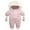 Pink, variant on Otqutp Toddler Baby Winter Snowsuit Toddler Quilted Fleece Lined Bodysuit with Removable Mittens Unisex Outerwear Coveralls