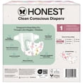 thumbnail image 5 of The Honest Company Clean Conscious Diapers® Up to 100% Leak Protection Designed to Protect Delicate Skin Hypoallergenic + Fragrance Free Rose Blossom + Tutu Cute, Size NB, 72 Count, 5 of 6