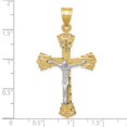 thumbnail image 3 of 10k Two-tone Diamond-cut Crucifix Pendant, 3 of 4