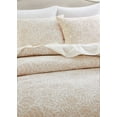 thumbnail image 4 of Studio 16, Toronto - Colette Cotton Matelassé Duvet Cover Set (King) with 1/2" Flange Detailing-Elegant Floral Design - Linen, 4 of 8