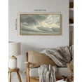 thumbnail image 4 of Drsoum Vintage Wall Art Clouds in the Sky Landscape Painting Retro Cloudy Scenery Farmhouse Kitchen Living Room Decor 8x16in Natural Framed, 4 of 6