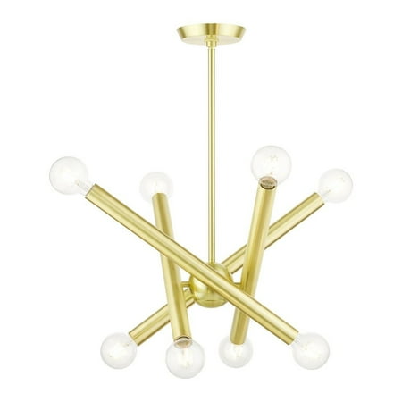 

Modern Eight Light Chandelier-Satin Brass Finish Bailey Street Home 218-Bel-4363353