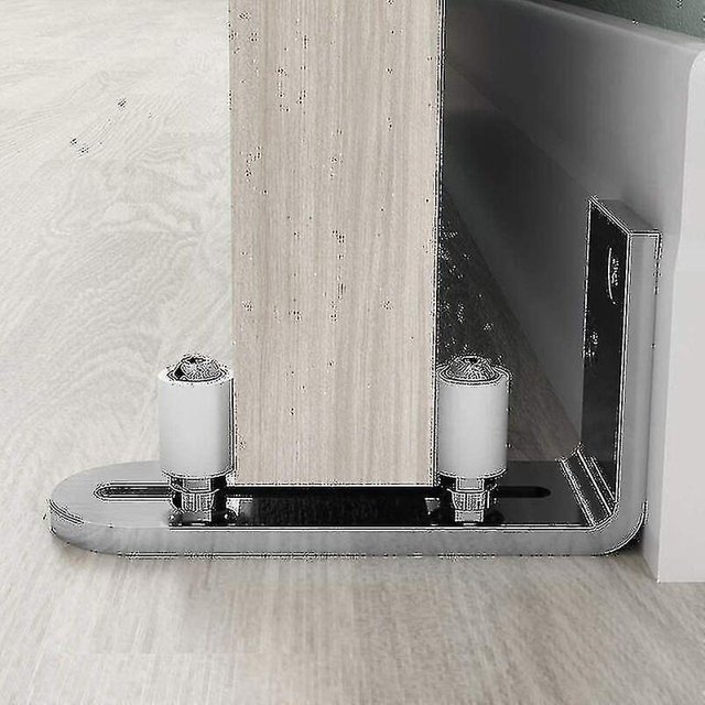 Guía de suelo, puerta corrediza, guía de pared para puerta Guía de rodamientos de bolas con guía de plata
