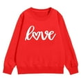 thumbnail image 3 of Sweatshirt Girls Valentines Day Sweatshirt Long Sleeve Love Letter Print Sweatshirts Crewneck Pullover Size 4-5 Years Girls Clothes, 3 of 3
