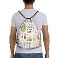 thumbnail image 2 of Easygdp Spring Flowers Birds Drawstring Backpack, Beach Sackpack, Travel Sackpack Lightweight for Sports, Gym, Travel, Swimming - Medium, 2 of 9