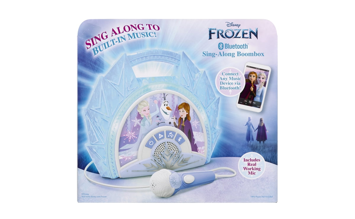 Disney Frozen Bluetooth Sing Along Boombox - Lights, Music & Karaoke Microphone, Children Ages 3+