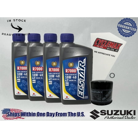 Cyclemax SS R7000 Oil Change Kit fits 2018-2024 Suzuki KINGQUAD 400 LT-A400