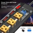 thumbnail image 6 of CRST 8 Outlet Heavy Duty Power Strip with Individual Switches, 15A/ 1875W Metal Power Strip Surge Protector with Circuit Breaker (1200 Joules), 6FT 14AWG Extension Cord and Mounting Bracket, 6 of 7