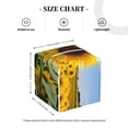 thumbnail image 4 of KLL Sky Golden Sunflower Field B Print Tissue Box Cover,Leather Tissue Holder Square Facial Tissue Case Facial Paper Organizer Dispenser for Bathroom, Vanity Countertop, 4 of 7