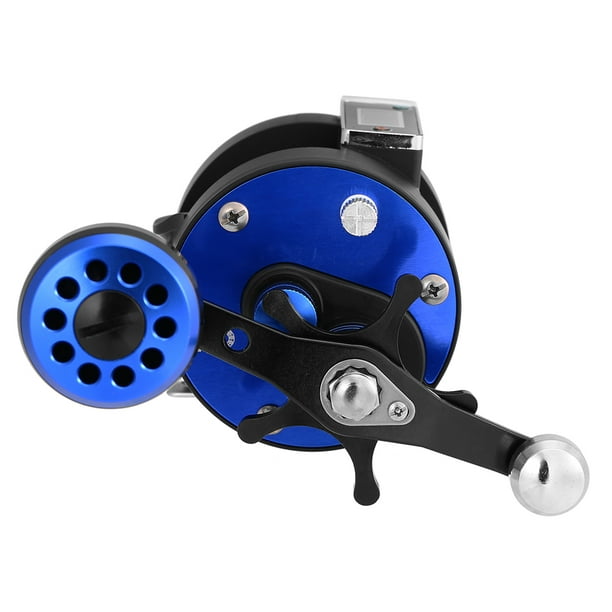 Line Counter Fishing Reel 17+1BB 5.6:1 Trolling Reel Left / Right One-way  Clutch Bait Fishing Reel with Digital Display 