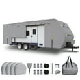 thumbnail image 2 of Slsy Upgraded 300D RV Cover, Travel Trailer Cover for 20'-22' RV, Anti-UV & Windproof Camper Cover with Tongue Jack Cover, Tire Covers and Gutter Covers, 2 of 8