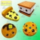 thumbnail image 3 of Slow Rising 4 Pcs Smore Squishies, Cute Birthday Gift for Kids, Big Eyes Smore Pizza Biscuit Waffle Pack Stress Relief Squeeze Toys (Style B), 3 of 5