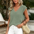 thumbnail image 2 of Sweater Vest For Women V Neck Sleeveless Pullover Top For Spring Summer Office Layering Weekend Travel Casual Outfits Minimalist Business Casual Campus Wear, 2 of 7