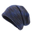 thumbnail image 5 of harmtty Warm Brimless Thickened Fleece Lining Knitted Hat Unisex Winter Colorful Striped Riding Knitted Beanie Hat Multicolor, 5 of 8
