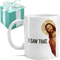 Funny Jesus Mug Gifts I Saw That Christian Coffee Mug 11 OZ, Christian Gifts for Women Men, Christian Mug Gifts for Women, Christian Gifts for Friend Bestie