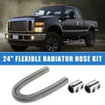 thumbnail image 2 of Unique Bargains Universal Water Hoses 48" Car Flexible Radiator Hose Kit with 2 Clamps Replacement Silver Tone, 2 of 6