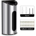thumbnail image 3 of Aovky Plastic Bag Holder for Grocery Bags, Wall Mounted Plastic Trash Bag Organizer and Dispenser, Stainless Steel Grocery Bag Holder for Plastic Bags, Groceries Store Kitchen Garage Silver, 3 of 7