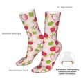 thumbnail image 4 of Xecao Hand Drawn Strawberry Print Fashion No Heel Casual Crew Socks Cushioned Breathable for Men Women - Moisture wicking,Not easy to fade Suitable for daily, 4 of 7