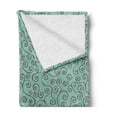 thumbnail image 2 of Abstract Soft Flannel Fleece Blanket, Repetitive Hand Drawn Spiral Curvy Ornaments Bicolored Illustration Print, Cozy Plush for Indoor and Outdoor Use, 70" x 90", Seafoam and Umber, by Ambesonne, 2 of 5