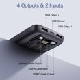 thumbnail image 3 of Power Bank FancyBean M7 de 12800 mAh, 4 salidas, diseño delgado, 3 of 7