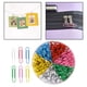 thumbnail image 4 of 600 Clips de papel de colores, Clips de papel metálicos abrazaderas con 2 cajas para documentos de papelería escolar de ina, Clips de papel (50mm, Macarena Clips de papel de color, 4 of 8