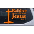 thumbnail image 1 of Religion Does Not Save People Jesus Does Car or Truck Window Decal Sticker, 1 of 1