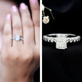 thumbnail image 4 of Rosec Jewels IGI Certified Lab Grown Diamond Solitaire Engagement Ring (E-VS1 Quality) - 2 Carat Radiant Cut Diamond Ring, 18K White Gold, US 10.00, 4 of 9
