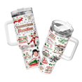 thumbnail image 1 of Vaso navideño 34HD de 40 oz con mango y pajita, 1 of 8