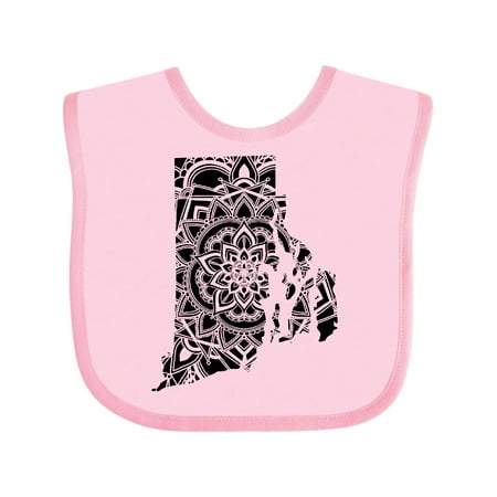 

Inktastic Rhode Island Silhouette Mandala Gift Baby Boy or Baby Girl Bib