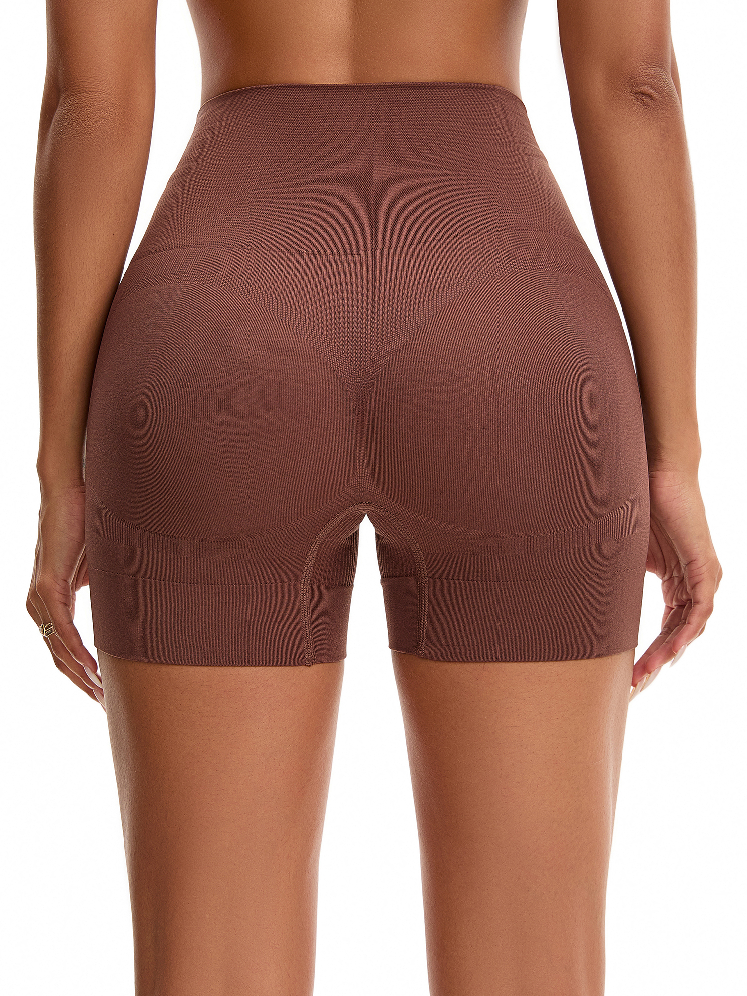 Unique Bargains High Waisted Seamless Control Panties L Coffee