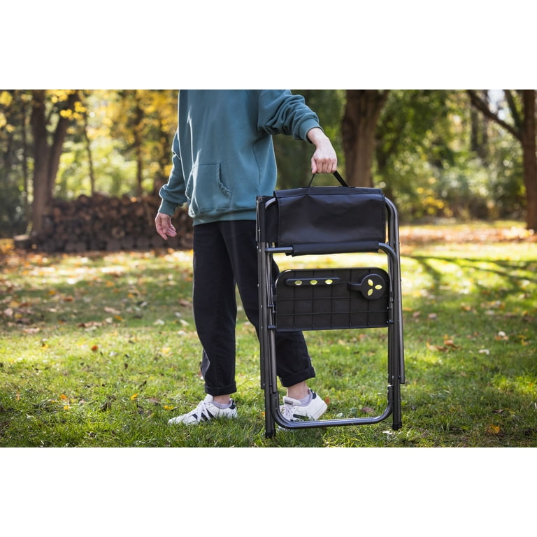 Ozark Trail Director’s Chair with Side Table, Black