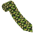 thumbnail image 3 of Zufioo Fresh Avocado Print Men's Silk Tie, Business Suit Tie - Anti-floating Buckle Design, Clothing Accessories Suitable for Business, Daily Life, Banquets, 3 of 7