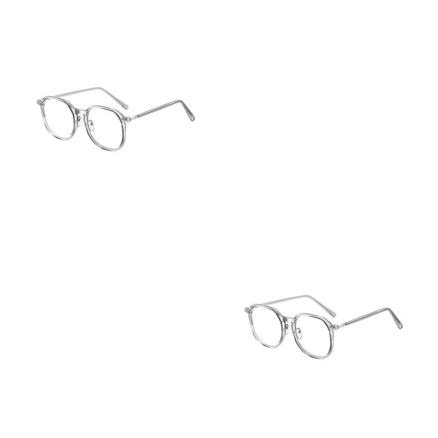Guardurnaity Gafas TR90, lentes de protección contra rayos azules, gafas cómodas para el cuidado de la visión, gafas para mujeres y hombres, Marco gris claro 2piezas