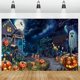 thumbnail image 4 of Mysterious House Halloween Backdrop for Photography Witch Garden Evil Pumpkins Newborn Child Portrait Photo Background Decor (5x3FT), 4 of 4