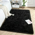 thumbnail image 5 of Softlife Stylish Soft Shaggy Velvet Carpet for Living Room Bedroom, Fluffy Area Rugs,3'x5',Black, 5 of 6