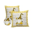 thumbnail image 2 of Outdoor Throw Pillow Cover Farm Cute Gnome with Honey Bees Waterproof Cushion Covers 2 Pack Yellow Grid and Rustic Wood Grain Pillow Cases Home Decoration for Patio Garden Couch Sofa, 2 of 7