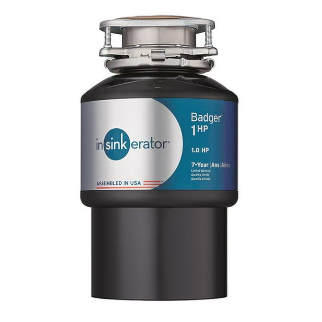 InSinkErator 4004254 Blaireau 1 HP Alimentation Intermittente Déchets Éliminateurs &44; Noir