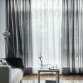 thumbnail image 4 of Lumento Window Curtain 2 Panels Curtains Clear Long Sheer Voile Rod Pocket Basic Home Decor Black 2PC-W: 28" x H: 47", 4 of 5