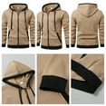 thumbnail image 3 of Mens Full Zip Hoodie Cord Running Workout Active Sweatshirt Long Sleeve Fleece Midweight Zip Up Warm Jacket Coats, 3 of 3